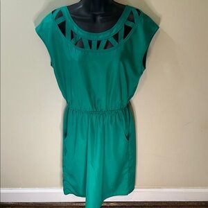 Banana Republic Teal Cutout Mini Dress